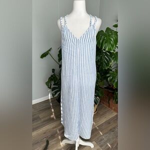 🛍️Rachel Zoe blue white sleeveless dress Size M